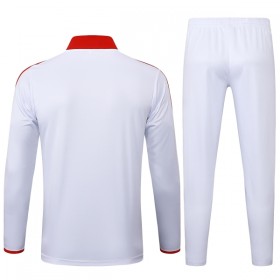 FC Bayern München Witte Trainings Sweatshirt Kwart-Zip 2024-25